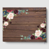 マルサラ素朴ウッドフローラブライダルシャワー ゲストブック (裏面)