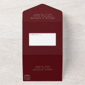 マルサラ素朴バーンオレンジ秋リースオールインワン オールインワン招待状 (外側)