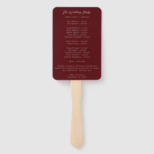 マルサラ素朴バーンオレンジ秋リースプログラム ハンドファン (裏面)