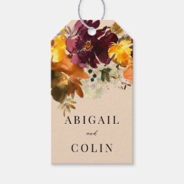 マルサラ素朴バーンオレンジ秋リース ギフトタグ