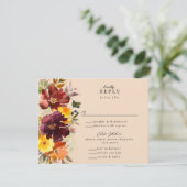 マルサラ素朴バーンオレンジ秋リース 出欠カード (スタンド正面)