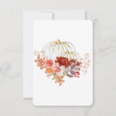 マルサラ素朴パンプキンファースト誕生日招待状 招待状 (裏面)