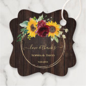 マルサラ素朴フローラひまわりウッドズ結婚ーズ フェイバータグ (裏面)