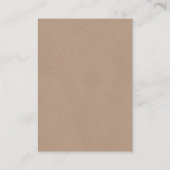 マルサラ素朴フローラクラフト紙結婚ズ詳細 エンクロージャーカード (裏面)