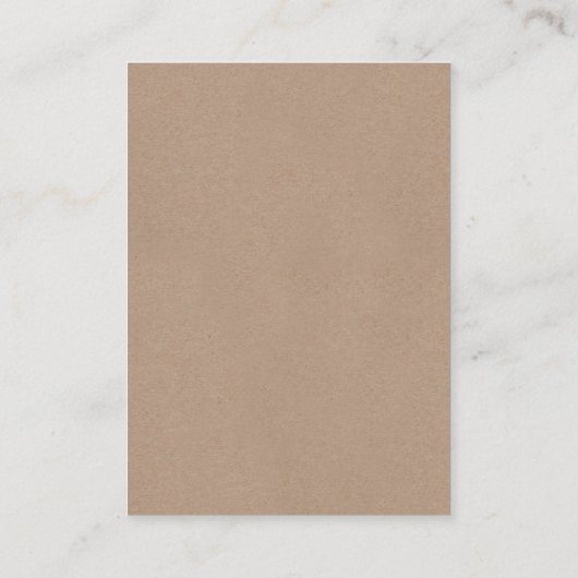 マルサラ素朴フローラクラフト紙結婚ズ詳細 エンクロージャーカード (裏面)