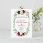 マルサラ素朴フローラリースリハーサルディナー 招待状 (スタンド正面)