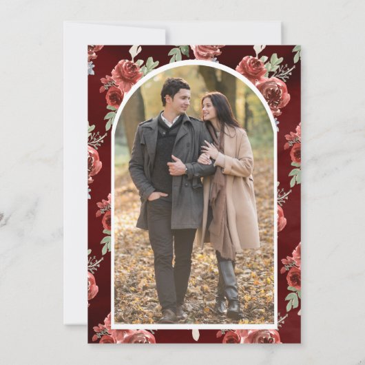 マルサラ素朴フローラ写真結婚の写真 セーブザデート (裏面)