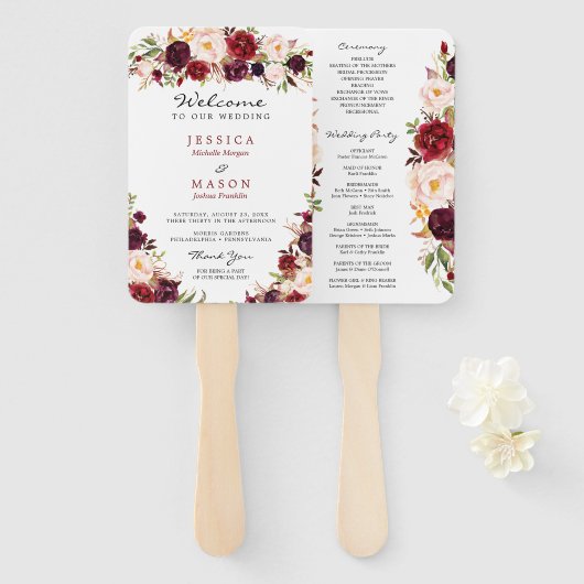 マルサラ素朴ブルゴーニュのファン番組テンプレート ハンドファン (正面&裏面)