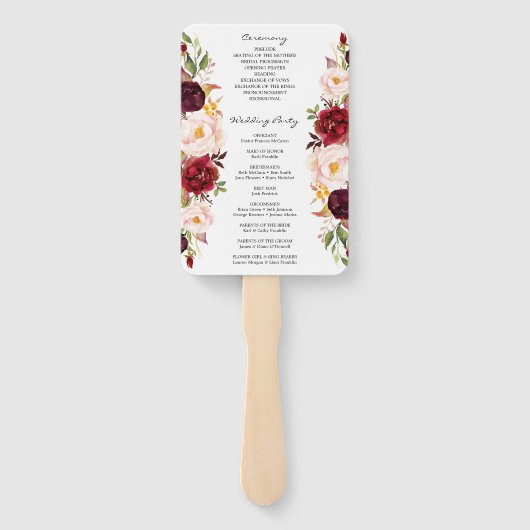 マルサラ素朴ブルゴーニュのファン番組テンプレート ハンドファン (裏面)