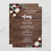 マルサラ素朴ブルゴーニュフローラのメ結婚ニュー メニュー (正面/裏面)