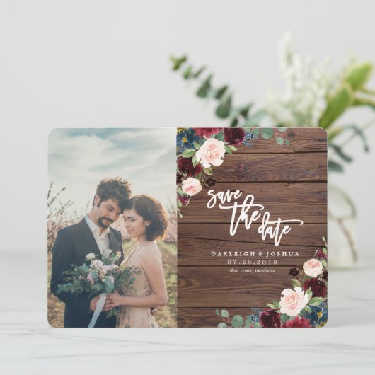 マルサラ素朴ブルゴーニュフローラ日付を保存 セーブザデート (スタンド正面)