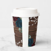 マルサラ素朴ー&ネイビー結婚ウッド 紙コップ (左)