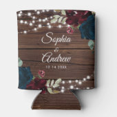 マルサラ素朴ー&ネイビー結婚ウッド 缶クーラー (裏面)