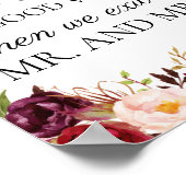 マルサラ結婚フローラの願いの泡のサイン ポスター (角)