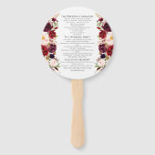 マルサラ結婚式 プログラムラウンド ハンドファン (裏面)