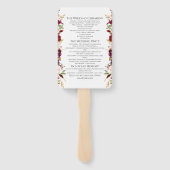 マルサラ縁ど結婚式 プログラム ハンドファン (裏面)