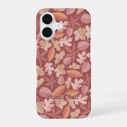 マルサラ葉のパターン iPhone 16ケース (裏面)