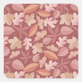 マルサラ葉の模様 スクエアシール