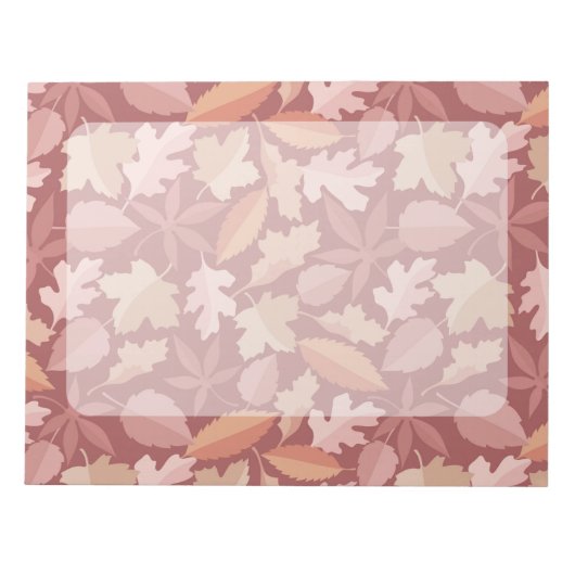 マルサラ葉の模様 ノートパッド (正面)