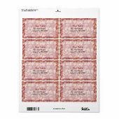 マルサラ葉の模様 ラベル (フルシート)