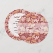 マルサラ葉の模様 招待状 (正面/裏面)