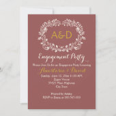 マルサラ葉リース結婚婚約パーティ 招待状 (正面)