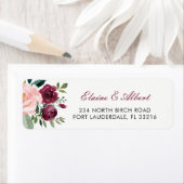 マルサラ赤面ピンク植物花 ラベル (インサイチュ)