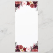 マルサラ赤面ブルゴーニュ結婚ー牡丹のメニューカード メニュー (裏面)