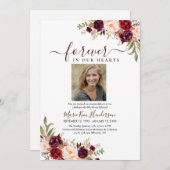 マルサラ赤面保法法法会葬儀写真 招待状 (正面/裏面)