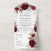 マルサラ金ゴールド幾何結婚学研究所 オールインワン招待状 (内側)