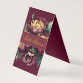 マルサラ金ゴールド結婚牡丹のリングや輪表の番号 (正面)