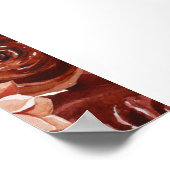 マルサラ オータム フローラル | ホワイト ゲストブック サイン (角)