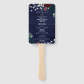 マルサラ&ネイビーフローラ素朴結婚式 プログラム ハンドファン (裏面)