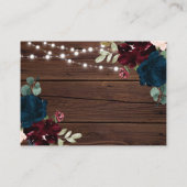 マルサラ&ネイビーベビーエンクロージャカード用フラワーブック エンクロージャーカード (裏面)