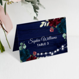 マルサラ&ネイビー結婚フラワーズ座席表 テーブルナンバー