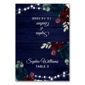 マルサラ&ネイビー結婚フラワーズ座席表 テーブルナンバー (正面)