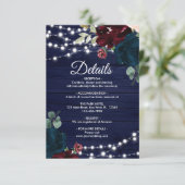 マルサラ&ネイビー花素朴木詳細 エンクロージャーカード (スタンド正面)