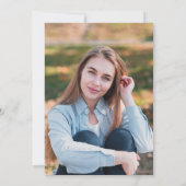 マルサラ & ネイビー ラスティック ウッド 卒業パーティー 招待状 (裏面)