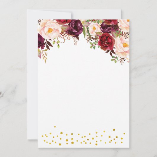 マルサラ·パンプキンがベビーシャワーの途中です 招待状 (裏面)