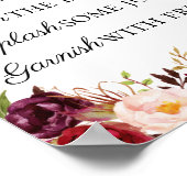 マルサラ&ピンクフローラミモサバー標識 ポスター (角)