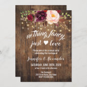 マルサラ フローラル ウェディング レセプション 招待状 (正面/裏面)