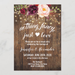 マルサラ フローラル ウェディング レセプション 招待状