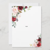 マルサラ フローラル サプライズ 70歳の誕生日 招待状 (裏面)