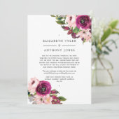 マルサラ＆ブッシュ フラワーの結婚式 限定ゲストリスト 案内状 (スタンド正面)