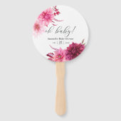 マルサラ – ブルゴーニュと赤面秋の赤ちゃんシャワー ハンドファン (正面)