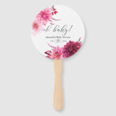 マルサラ – ブルゴーニュと赤面秋の赤ちゃんシャワー ハンドファン (正面)