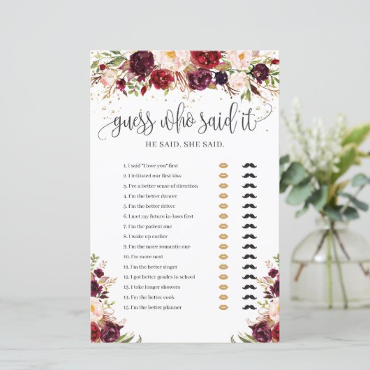 マルサラ・ブルゴーニュフローラは誰がゲームを言ったか推測 (スタンド正面)