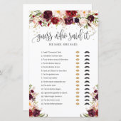 マルサラ・ブルゴーニュフローラは誰がゲームを言ったか推測 (正面/裏面)