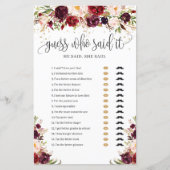 マルサラ・ブルゴーニュフローラは誰がゲームを言ったか推測 (正面)