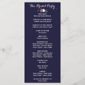 マルサラ&ブルゴーニュフローラオンネイビー結婚式 プログラム (裏面)